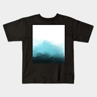 Abstract Mountain Landscape Alps Blue Turquoise Kids T-Shirt